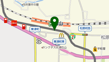 充レン 京阪電車 京阪石山駅 改札口内ロッカー横(下)の地図画像