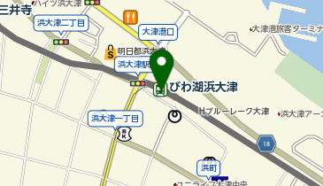 充レン 京阪電車 びわ湖浜大津駅 改札口外ロッカー横(下)の地図画像