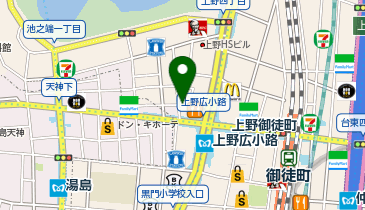 充レン カラオケまねきねこ 上野広小路店の地図画像