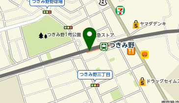 充レン 東急電鉄 つきみ野駅 改札内 コインロッカー横(下)の地図画像