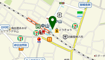 充レン 横浜市営地下鉄 中山駅 改札外 券売機付近ATM横の地図画像