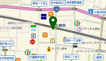 充レン 京王電鉄 府中駅 2F 改札外 南口側 ベストリアンデッキ出入口付近 自動販売機横(下)の地図画像