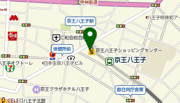 充レン 京王電鉄 京王八王子駅 B1F 改札内 中央口改札付近 エレベーター横(上)の地図画像
