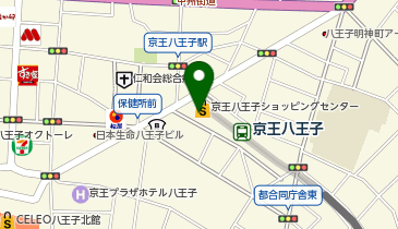 充レン 京王電鉄 京王八王子駅 B1F 改札内 中央口改札付近 エレベーター横(下)の地図画像