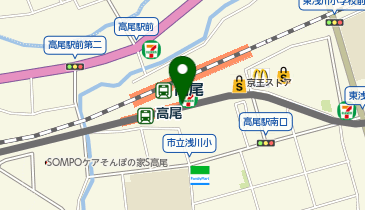 充レン 京王電鉄 高尾駅 2F 改札内 コインロッカー横(上)の地図画像