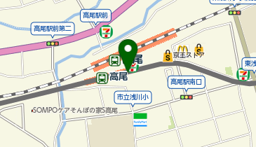 充レン 京王電鉄 高尾駅 2F 改札内 コインロッカー横(下)の地図画像