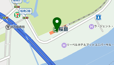 充レン JR西日本 桜島駅 改札外 コンコース コインロッカー付近(上)の地図画像