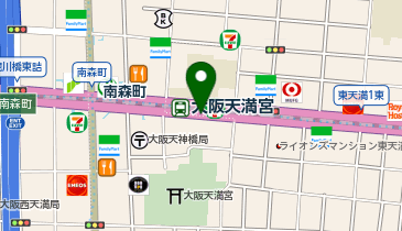充レン JR西日本 大阪天満宮駅 改札外 コンコース東側(上)の地図画像