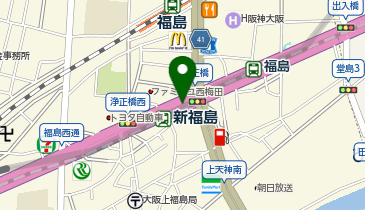 充レン JR西日本 新福島駅 改札内 公衆電話横(上)の地図画像