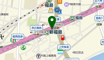 充レン JR西日本 新福島駅 改札内 公衆電話横(下)の地図画像