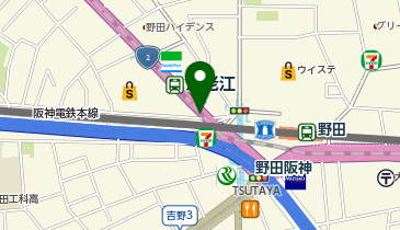 充レン JR西日本 海老江駅 改札外 コンコース東側 コインロッカー付近(下)の地図画像