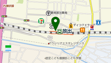 充レン JR西日本 放出駅 改札外 自動販売機横(上)の地図画像