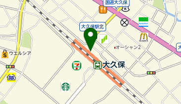 充レン JR西日本 大久保駅 改札外 自動販売機横(上)の地図画像