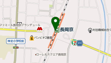 充レン JR西日本 長岡京駅 改札外 自由通路東側 コインロッカー付近(下)の地図画像
