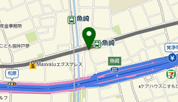 充レン 阪神電車 魚崎駅 改札口外 コンビニ横(下)の地図画像