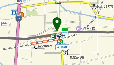 充レン 近鉄大阪線 桜井駅 1F 改札内 コインロッカー横(上)の地図画像