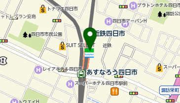 充レン 近鉄名古屋線・湯の山線 近鉄四日市駅 2F 改札内コンコース 公衆電話横の地図画像