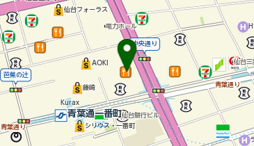 充レン 晴れる屋 仙台店の地図画像