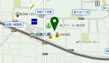 充レン リノアス八尾 2階 アリオ八尾連絡口 ATM横の地図画像