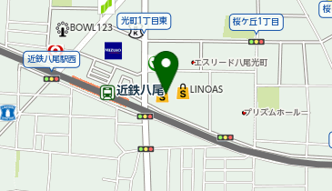 充レン リノアス八尾 5階 西エスカレーター横の地図画像