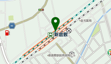 充レン JR西日本 新倉敷駅 2F 改札外 観光案内コーナー付近の地図画像