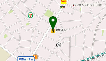 充レン 東急ストア 上池台店 2階化粧室横の地図画像