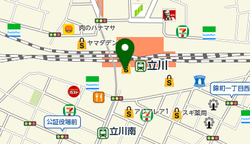 充レン エキュート立川 3F 北エスカレーター付近(下)の地図画像