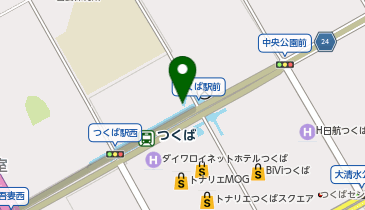 充レン つくばエクスプレス つくば駅 改札内 コインロッカー横(右上)の地図画像