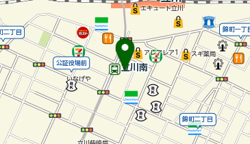 充レン 東急ストア 立川駅南口店 サービスカウンター横の地図画像