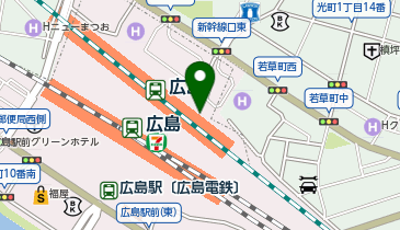 充レン ekie広島 1階 ekieDAINING エスカレーター付近(上)の地図画像