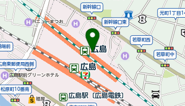 充レン ekie広島 2階 ekieおみやげ館 入口付近AED横(下)の地図画像