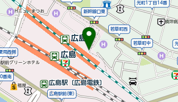 充レン ekie広島 2階 エキエバル 休憩所付近(上)の地図画像