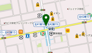 充レン 札幌市営地下鉄 東豊線 栄町駅 改札外 3番出口付近(上)の地図画像