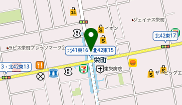 充レン 札幌市営地下鉄 東豊線 栄町駅 改札外 3番出口付近(下)の地図画像