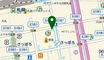 充レン 札幌市営地下鉄 東豊線 さっぽろ駅 改札外 19番出口付近(上)の地図画像