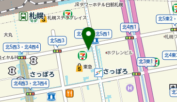 充レン 札幌市営地下鉄 東豊線 さっぽろ駅 改札外 19番出口付近(下)の地図画像