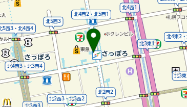 充レン 札幌市営地下鉄 東豊線 さっぽろ駅 改札外 20番出口付近(上)の地図画像