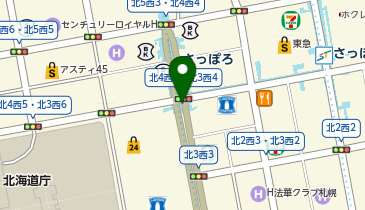 充レン 札幌市営地下鉄 南北線 さっぽろ駅 改札外 南改札付近(上)の地図画像