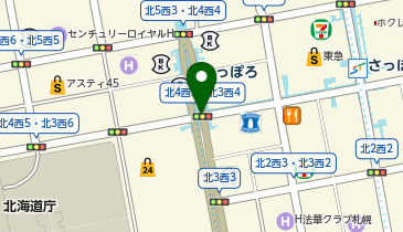 充レン 札幌市営地下鉄 南北線 さっぽろ駅 改札外 南改札付近(下)の地図画像