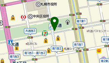 充レン 札幌市営地下鉄 東豊線 大通駅 改札内 改札付近(左上)の地図画像