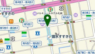 充レン 札幌市営地下鉄 東豊線 豊水すすきの駅 改札外 5番出口付近(上)の地図画像
