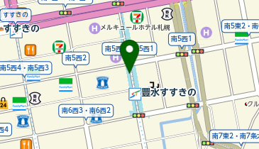 充レン 札幌市営地下鉄 東豊線 豊水すすきの駅 改札外 5番出口付近(下)の地図画像