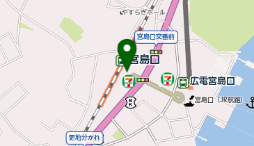 充レン JR宮島口駅 改札外 改札横待合室内(下)の地図画像