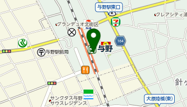 充レン JR東日本 与野駅 改札内 階段付近(下)の地図画像