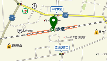 充レン JR東日本 赤塚駅 改札内 改札付近(上)の地図画像