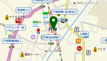 充レン JR東日本 戸塚駅 改札内 1・2番線階段付近(上)の地図画像