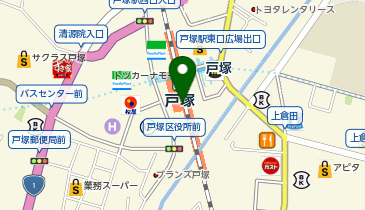 充レン JR東日本 戸塚駅 改札内 1・2番線階段付近(下)の地図画像