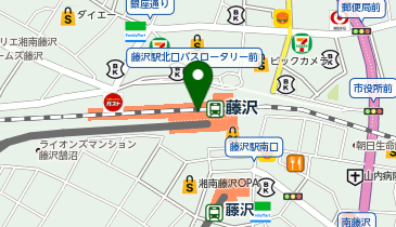 充レン JR東日本 藤沢駅 改札外 北口側エレベーター付近(上)の地図画像