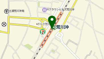 充レン JR東日本 荒川沖駅 改札内 改札正面(上)の地図画像