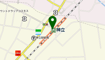 充レン JR東日本 神立駅 改札内 1番線側エレベーター付近(上)の地図画像